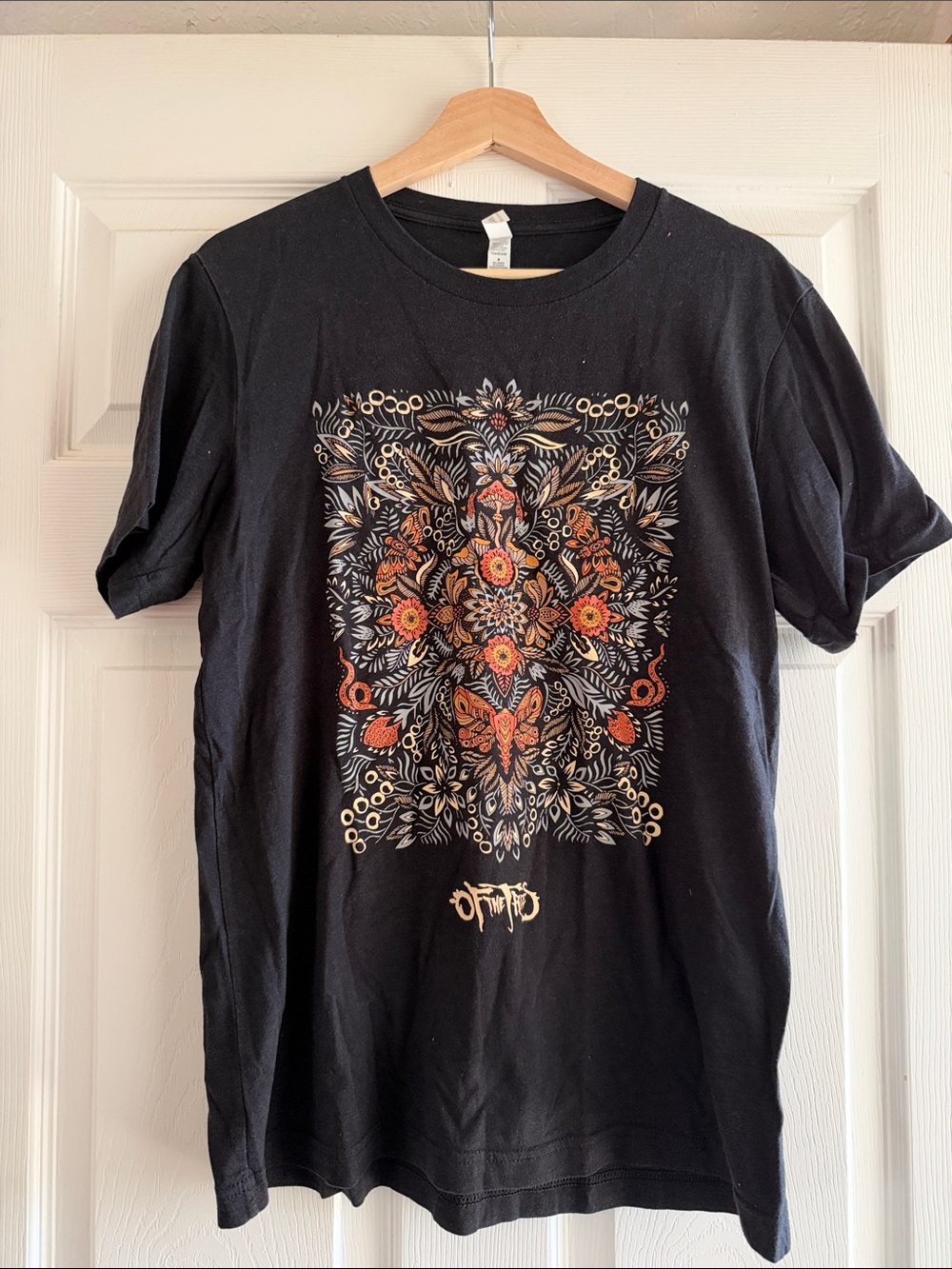 Of the Trees official merch - Black Floral Graphic Crewneck T-Shirt